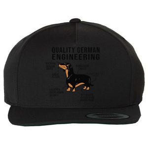 Funny Weiner Dog Joke Sarcastic German Daschund Wool Snapback Cap