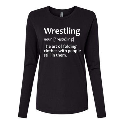 Funny Wrestling Design Wrestlers Womens Cotton Relaxed Long Sleeve T-Shirt