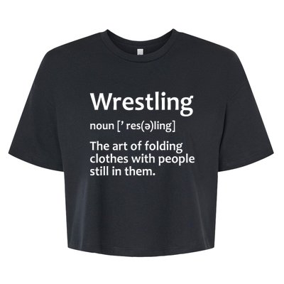 Funny Wrestling Design Wrestlers Bella+Canvas Jersey Crop Tee