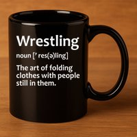 Funny Wrestling Design Wrestlers 11oz C Handle Ceramic Mug