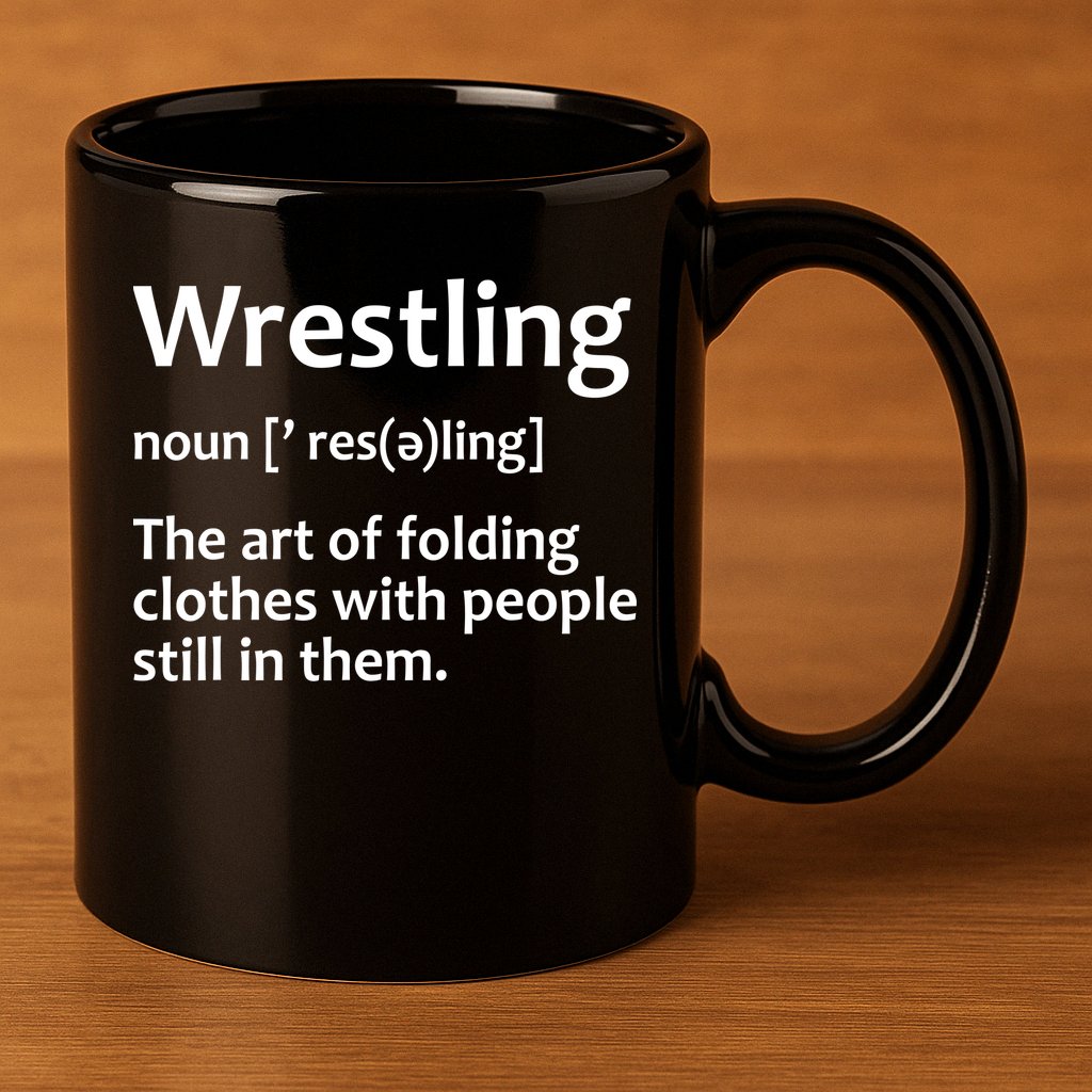 Funny Wrestling Design Wrestlers 11oz C Handle Ceramic Mug