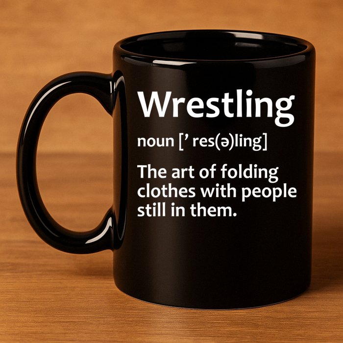 Funny Wrestling Design Wrestlers 11oz C Handle Ceramic Mug