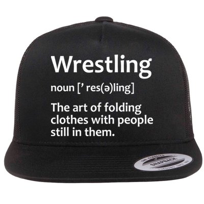 Funny Wrestling Design Wrestlers Flatbill Hat