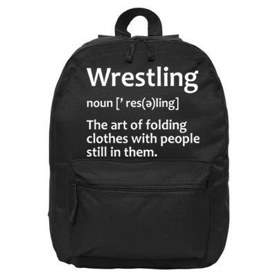Funny Wrestling Design Wrestlers 16 in Basic Backpack