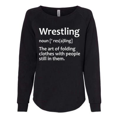 Funny Wrestling Design Wrestlers Womens California Wash Sweatshirt