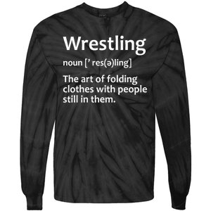 Funny Wrestling Design Wrestlers Tie-Dye Long Sleeve Shirt