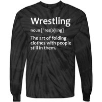 Funny Wrestling Design Wrestlers Tie-Dye Long Sleeve Shirt