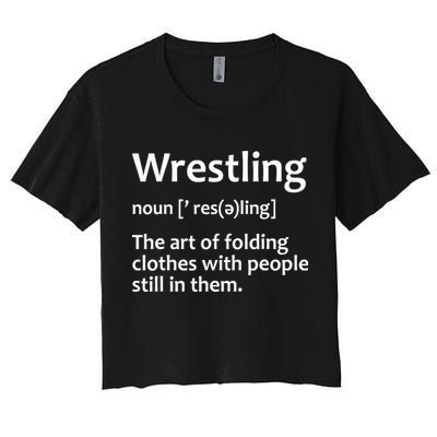 Funny Wrestling Design Wrestlers Crop Top