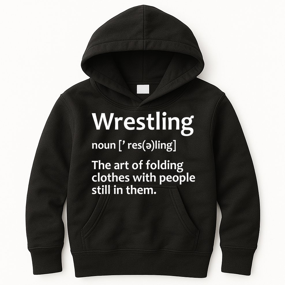 Funny Wrestling Design Wrestlers Kids Hoodie