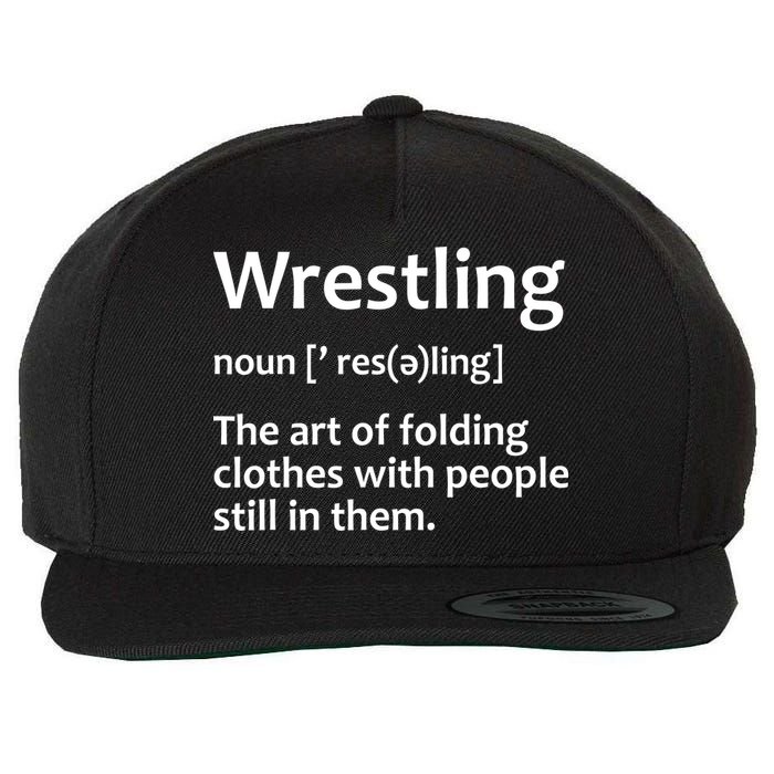 Funny Wrestling Design Wrestlers Wool Snapback Cap