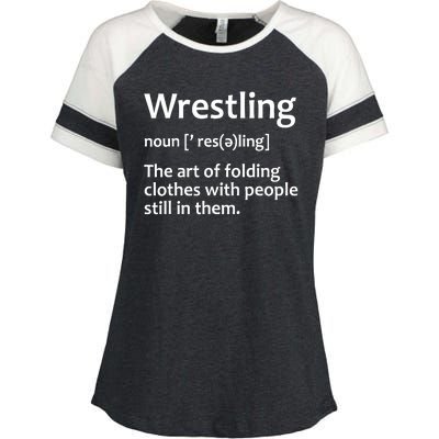 Funny Wrestling Design Wrestlers Enza Ladies Jersey Colorblock Tee