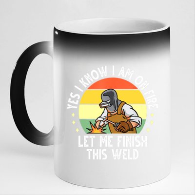 Funny Welding Design Dad Welder Worker Welding Vintage 11oz Black Color Changing Mug