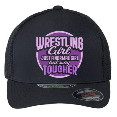 Funny Wrestling Design Wrestler Fighter Gift Flexfit Unipanel Trucker Cap