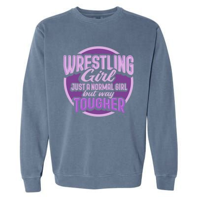 Funny Wrestling Design Wrestler Fighter Gift Garment-Dyed Sweatshirt