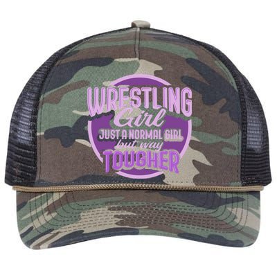 Funny Wrestling Design Wrestler Fighter Gift Retro Rope Trucker Hat Cap