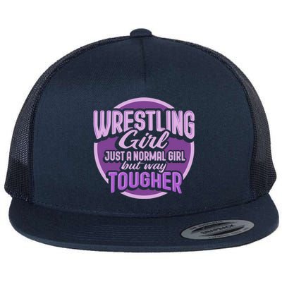 Funny Wrestling Design Wrestler Fighter Gift Flat Bill Trucker Hat