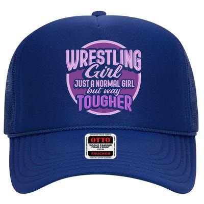 Funny Wrestling Design Wrestler Fighter Gift High Crown Mesh Back Trucker Hat