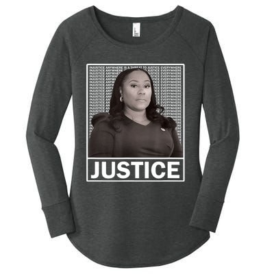 Fani Willis District Attorney Seeks Justice Women's Perfect Tri Tunic Long Sleeve Shirt