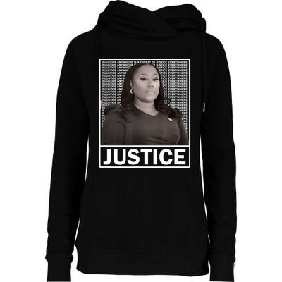 Fani Willis District Attorney Seeks Justice Womens Funnel Neck Pullover Hood