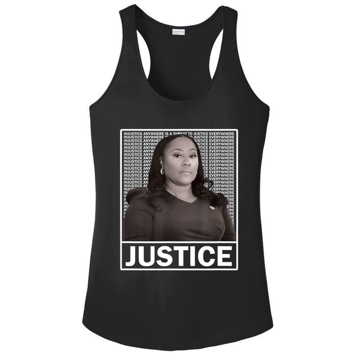 Fani Willis District Attorney Seeks Justice Ladies PosiCharge Competitor Racerback Tank