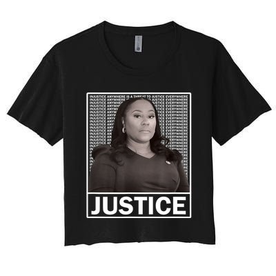 Fani Willis District Attorney Seeks Justice Women's Crop Top Tee