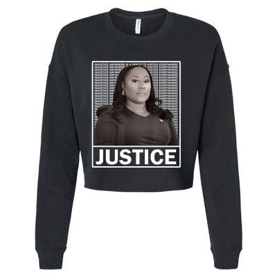 Fani Willis District Attorney Seeks Justice Cropped Pullover Crew