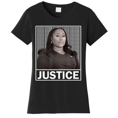 Fani Willis District Attorney Seeks Justice Women's T-Shirt