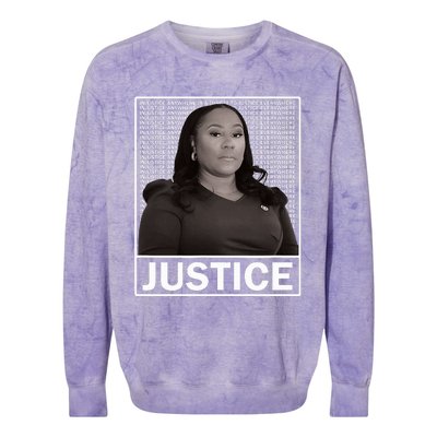 Fani Willis District Attorney Seeks Justice Colorblast Crewneck Sweatshirt