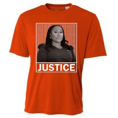 Fani Willis District Attorney Seeks Justice Cooling Performance Crew T-Shirt