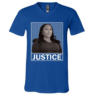 Fani Willis District Attorney Seeks Justice V-Neck T-Shirt