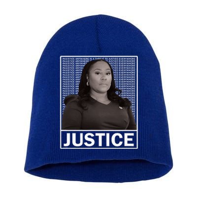 Fani Willis District Attorney Seeks Justice Short Acrylic Beanie