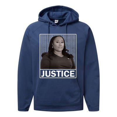 Fani Willis District Attorney Seeks Justice Performance Fleece Hoodie