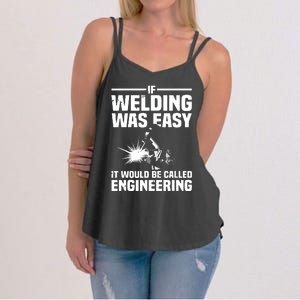 Funny Welding Design For Welder Weld Welding Lover Women's Strappy Tank