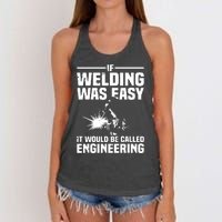 Funny Welding Design For Welder Weld Welding Lover Women's Knotted Racerback Tank