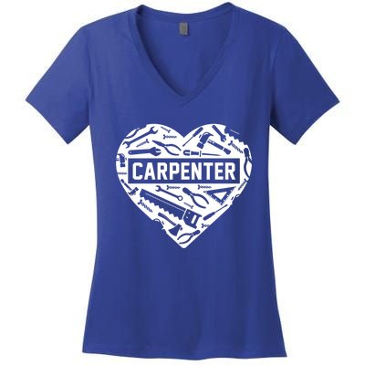 Funny Woodworking Dad Father Carpenter Carpenter Gift Women's V-Neck T-Shirt