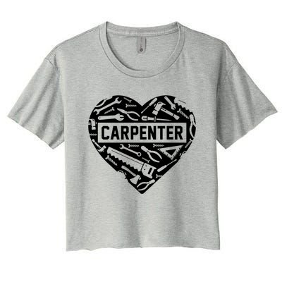 Funny Woodworking Dad Father Carpenter Carpenter Gift Women's Crop Top Tee