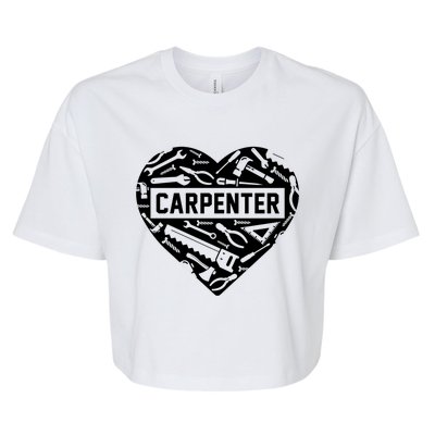 Funny Woodworking Dad Father Carpenter Carpenter Gift Bella+Canvas Jersey Crop Tee