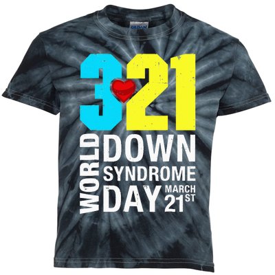 funny World Down Syndrome Day March 21st Kids Tie-Dye T-Shirt