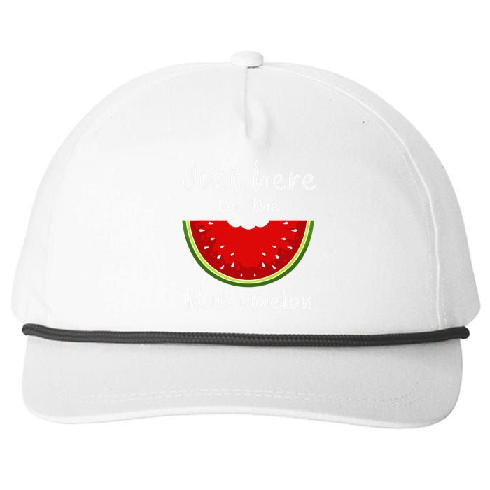 Funny Watermelon Design For Watermelon Wedge Fruit Snapback Five-Panel Rope Hat