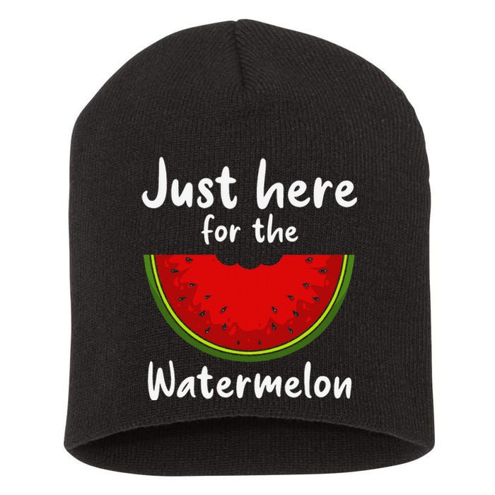 Funny Watermelon Design For Watermelon Wedge Fruit Short Acrylic Beanie