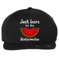 Funny Watermelon Design For Watermelon Wedge Fruit Wool Snapback Cap