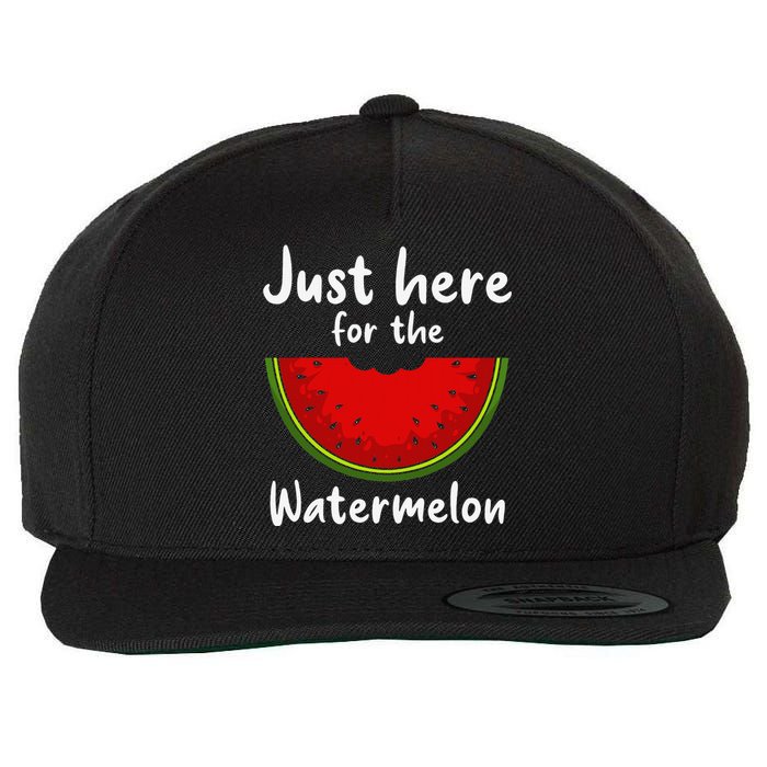 Funny Watermelon Design For Watermelon Wedge Fruit Wool Snapback Cap