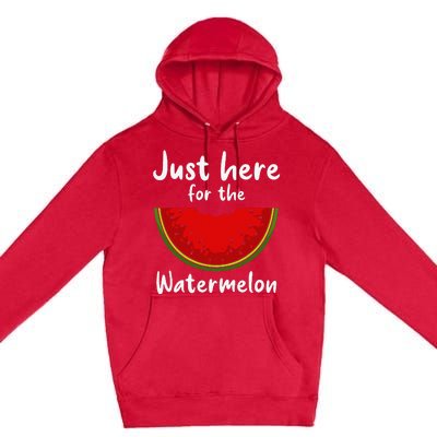 Funny Watermelon Design For Watermelon Wedge Fruit Premium Pullover Hoodie