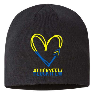 Funny World Down Syndrome Awareness Day 3 Arrows Lucky Few Tattoo Gifts Sustainable Beanie