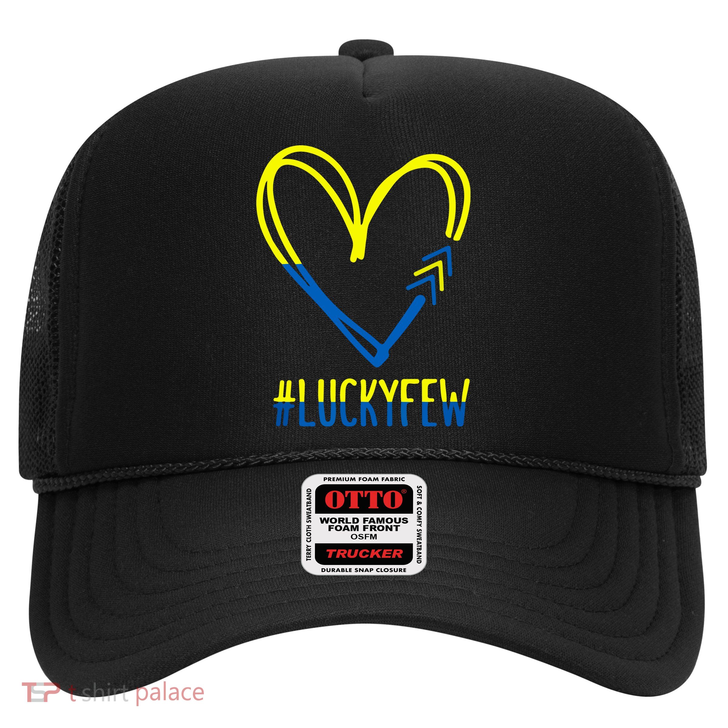 Funny World Down Syndrome Awareness Day 3 Arrows Lucky Few Tattoo Gifts Trucker Hat