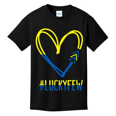 Funny World Down Syndrome Awareness Day 3 Arrows Lucky Few Tattoo Gifts Kids T-Shirt