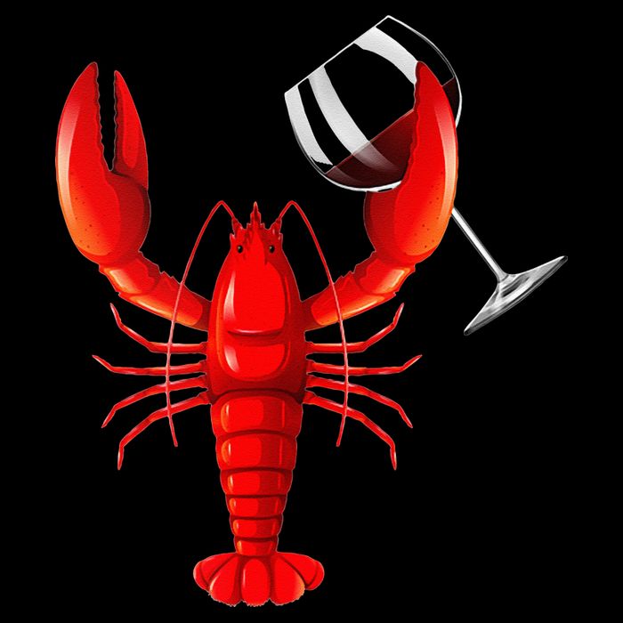 Funny Wine Drinking Lobster Red Crawfish Wine Lovers Gift Cooling Performance Crew T-Shirt