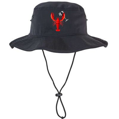 Funny Wine Drinking Lobster Red Crawfish Wine Lovers Gift Bucket Hat