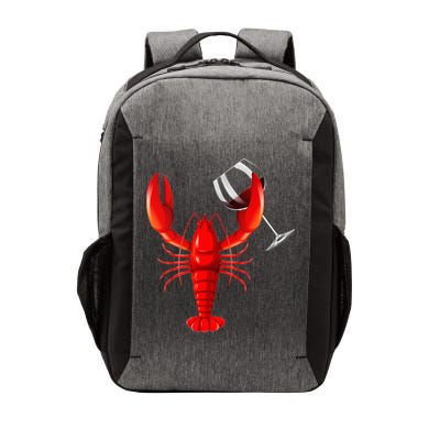 Funny Wine Drinking Lobster Red Crawfish Wine Lovers Gift Vector Backpack