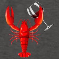 Funny Wine Drinking Lobster Red Crawfish Wine Lovers Gift Vector Backpack